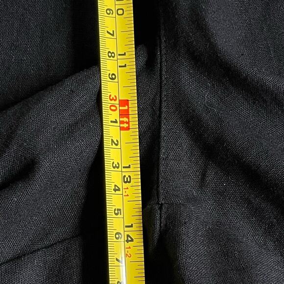 Old Navy Women's XXL Linen blend Wide Leg Pull On Pants Comfort Waist Black - Picture 14 of 15